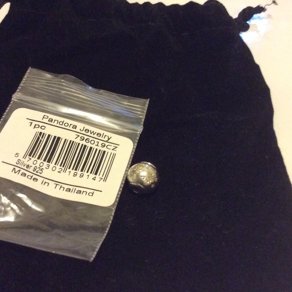 Pandora Silver Polished Heart Accent Charm